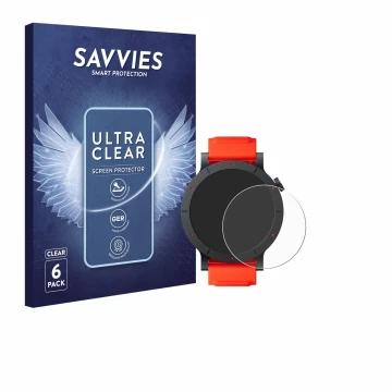 Face avant d’un emballage produit avec le logo de la marque Savvies. À côté, l’appareil Nothing CMF Watch 3 Pro est représenté