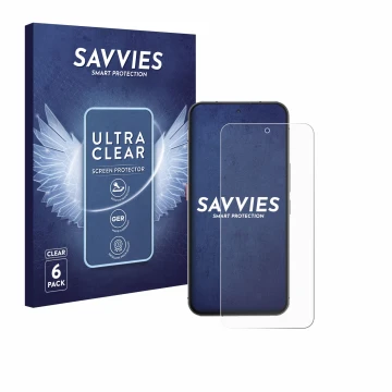 Face avant d’un emballage produit avec le logo de la marque Savvies. À côté, l’appareil Oukitel WP210 5G est représenté avec l