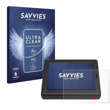 Face avant d’un emballage produit avec le logo de la marque Savvies. À côté, l’appareil XC Tracer Maxx III est représenté avec