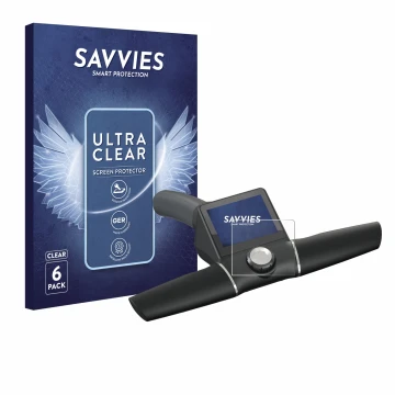 Face avant d’un emballage produit avec le logo de la marque Savvies. À côté, l’appareil Motocaddy M7 GPS Remote est représenté