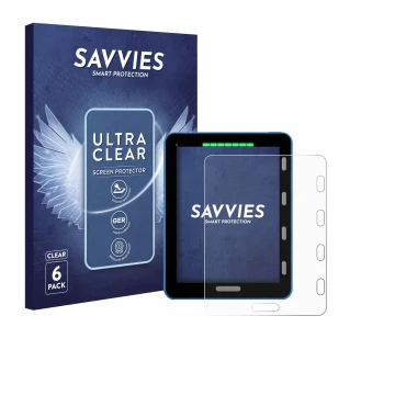 Face avant d’un emballage produit avec le logo de la marque Savvies. À côté, l’appareil Vakaros Atlas 2 / Edge est représenté 