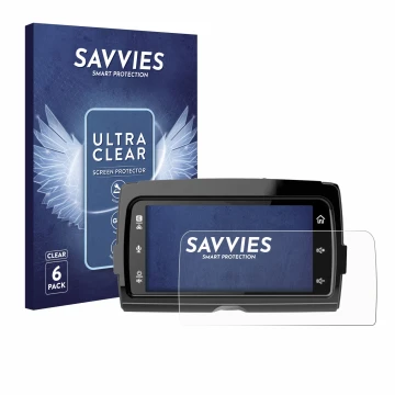 Face avant d’un emballage produit avec le logo de la marque Savvies. À côté, l’appareil Harley Davidson Soundstream Reserve WH