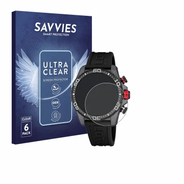 Face avant d’un emballage produit avec le logo de la marque Savvies. À côté, l’appareil Lotus Connected 20000/4 (45 mm) est re