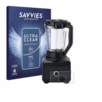Face avant d’un emballage produit avec le logo de la marque Savvies. À côté, l’appareil Braun PowerBlend 9 est représenté avec