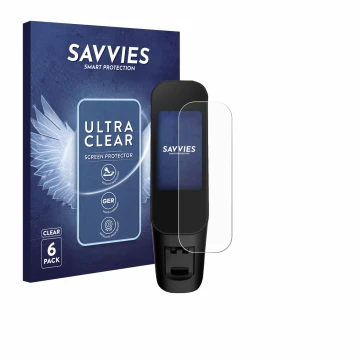 Face avant d’un emballage produit avec le logo de la marque Savvies. À côté, l’appareil Xiaomi Electric Scooter 6 Max est repr