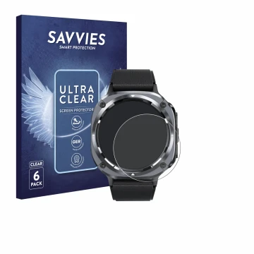 Face avant d’un emballage produit avec le logo de la marque Savvies. À côté, l’appareil TIMU S90+ 1.48