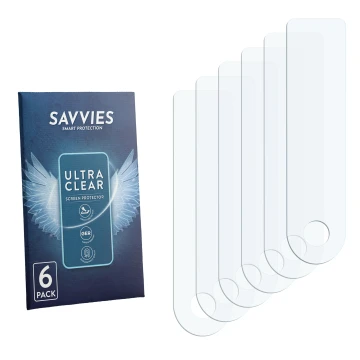 Face avant d’un emballage produit avec le logo de la marque Savvies. À côté se trouve la protection d’écran correspondante.