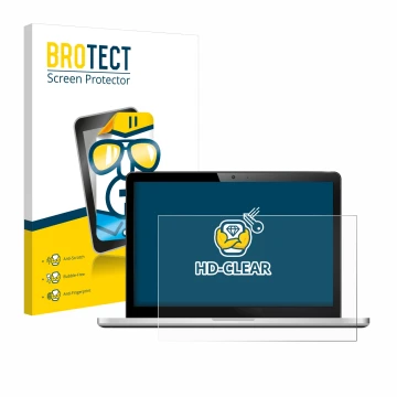 Face avant d’un emballage produit avec le logo de la marque BROTECT. À côté, l’appareil est représenté avec la protection d’éc