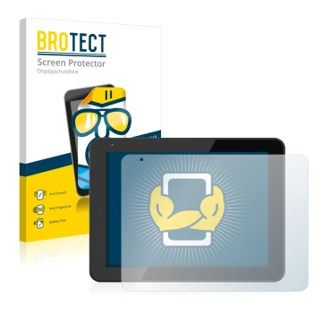 Face avant d’un emballage produit avec le logo de la marque BROTECT. À côté, l’appareil BQ Curie 2 est représenté avec la prot