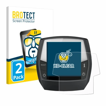 Face avant d’un emballage produit avec le logo de la marque BROTECT. À côté, l’appareil Bosch Intuvia Active Line est représen