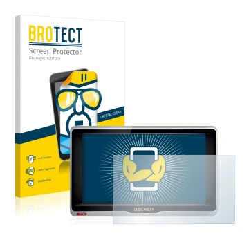 Face avant d’un emballage produit avec le logo de la marque BROTECT. À côté, l’appareil Becker Professional 6 LMU est représen