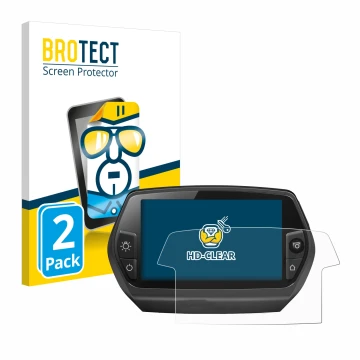 Face avant d’un emballage produit avec le logo de la marque BROTECT. À côté, l’appareil Bosch Nyon 2014 est représenté avec la