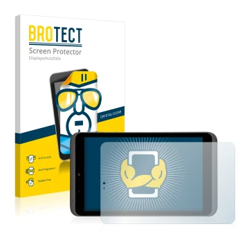 Face avant d’un emballage produit avec le logo de la marque BROTECT. À côté, l’appareil Tesco hudl2 est représenté avec la pro