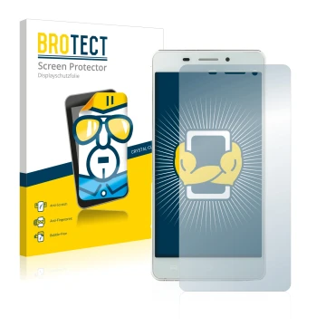 Face avant d’un emballage produit avec le logo de la marque BROTECT. À côté, l’appareil Doogee Ibiza F2 est représenté avec la