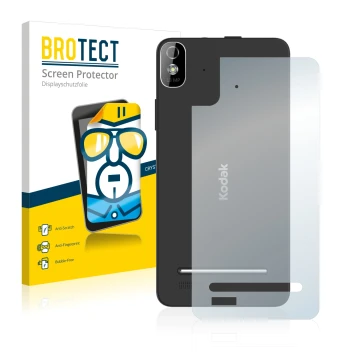 Face avant d’un emballage produit avec le logo de la marque BROTECT. À côté, l’appareil Kodak IM5 Arrière est représenté avec 