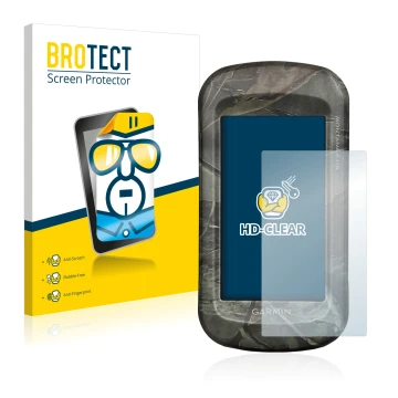 Face avant d’un emballage produit avec le logo de la marque BROTECT. À côté, l’appareil Garmin Montana 680t est représenté ave