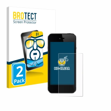 Face avant d’un emballage produit avec le logo de la marque BROTECT. À côté, l’appareil est représenté avec la protection d’éc