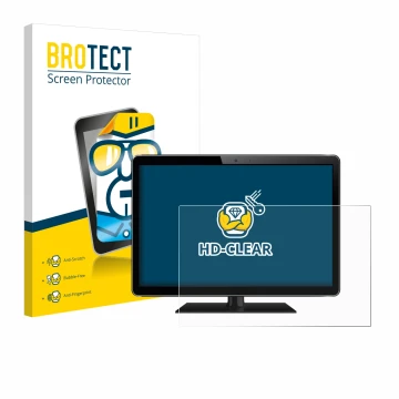 Face avant d’un emballage produit avec le logo de la marque BROTECT. À côté, l’appareil est représenté avec la protection d’éc