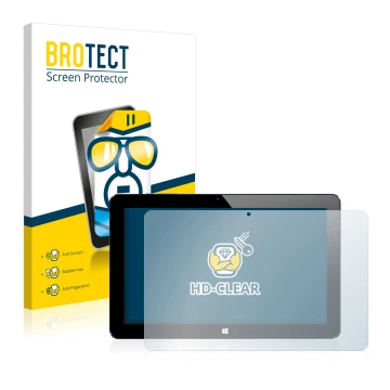 Face avant d’un emballage produit avec le logo de la marque BROTECT. À côté, l’appareil Cube i7 Stylus est représenté avec la 