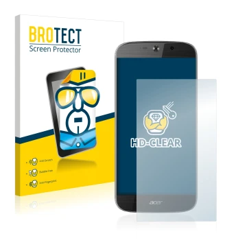 Face avant d’un emballage produit avec le logo de la marque BROTECT. À côté, l’appareil Acer Liquid Jade Primo est représenté 