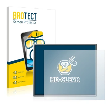 Face avant d’un emballage produit avec le logo de la marque BROTECT. À côté, l’appareil Siemens Simatic HMI KTP 400 Basic est 