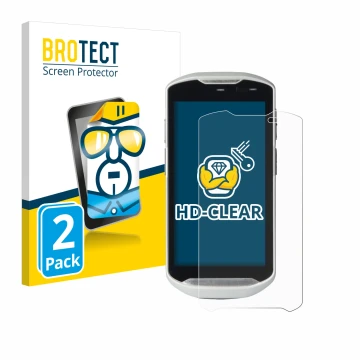 Face avant d’un emballage produit avec le logo de la marque BROTECT. À côté, l’appareil Zebra TC51 est représenté avec la prot