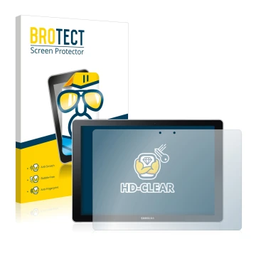 Face avant d’un emballage produit avec le logo de la marque BROTECT. À côté, l’appareil Samsung Galaxy Book 12 est représenté 
