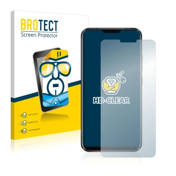 Face avant d’un emballage produit avec le logo de la marque BROTECT. À côté, l’appareil ASUS ZenFone 5 ZE620KL est représenté 