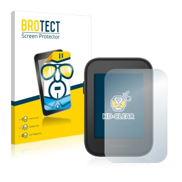 Face avant d’un emballage produit avec le logo de la marque BROTECT. À côté, l’appareil Garmin Approach G30 est représenté ave