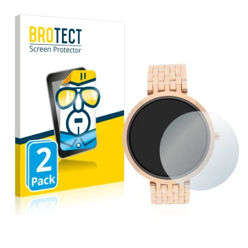 Face avant d’un emballage produit avec le logo de la marque BROTECT. À côté, l’appareil Xlyne X-Watch Siona XW Fit est représe