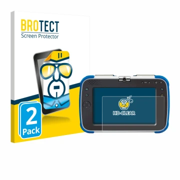 Face avant d’un emballage produit avec le logo de la marque BROTECT. À côté, l’appareil Vtech Storio Max XL 2.0 est représenté