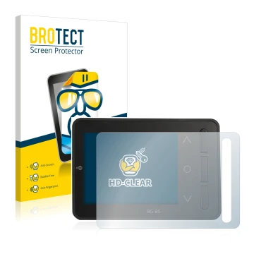 Face avant d’un emballage produit avec le logo de la marque BROTECT. À côté, l’appareil ISDT BG-8S est représenté avec la prot