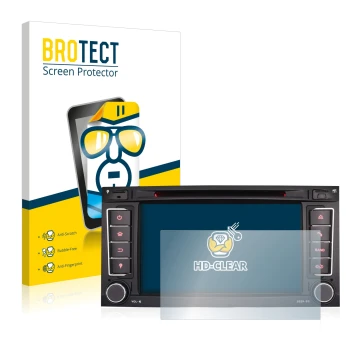 Face avant d’un emballage produit avec le logo de la marque BROTECT. À côté, l’appareil Erisin ES 7856T 7