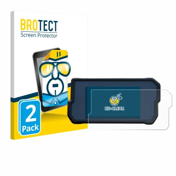 Face avant d’un emballage produit avec le logo de la marque BROTECT. À côté, l’appareil KTM 390 Duke 2017 est représenté avec 