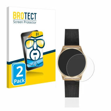 Face avant d’un emballage produit avec le logo de la marque BROTECT. À côté, l’appareil Xlyne X-Watch Joli XW Pro est représen