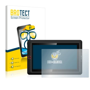 Face avant d’un emballage produit avec le logo de la marque BROTECT. À côté, l’appareil XP-Pen Artist 15.6 Pro est représenté 