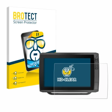 Face avant d’un emballage produit avec le logo de la marque BROTECT. À côté, l’appareil Garmin ECHOMAP Ultra 122sv est représe