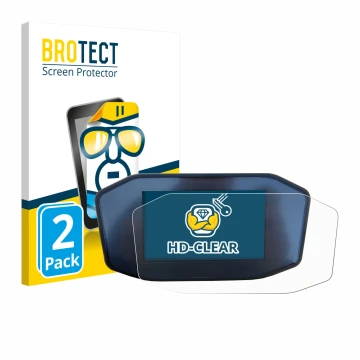 Face avant d’un emballage produit avec le logo de la marque BROTECT. À côté, l’appareil KTM 1290 Super Duke R est représenté a