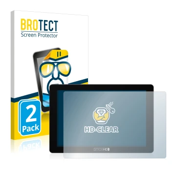 Face avant d’un emballage produit avec le logo de la marque BROTECT. À côté, l’appareil SmallHD 702 Touch est représenté avec 