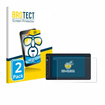 Face avant d’un emballage produit avec le logo de la marque BROTECT. À côté, l’appareil SmallHD 703 Bolt Wireless Monitor est 