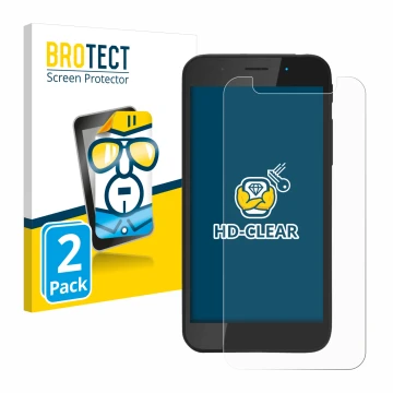 Face avant d’un emballage produit avec le logo de la marque BROTECT. À côté, l’appareil Shiftphones Shift5me est représenté av