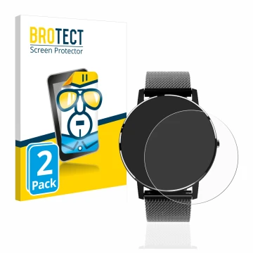 Face avant d’un emballage produit avec le logo de la marque BROTECT. À côté, l’appareil Holalei Fitness Tracker 1.3