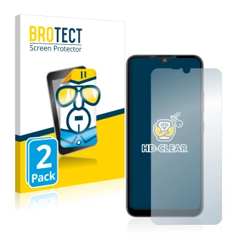 Face avant d’un emballage produit avec le logo de la marque BROTECT. À côté, l’appareil Gigaset GS190 est représenté avec la p