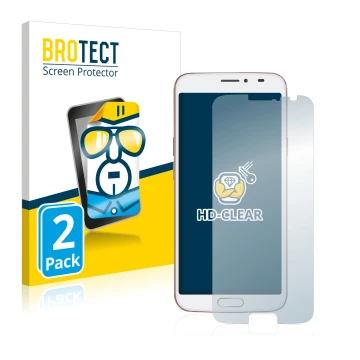 Face avant d’un emballage produit avec le logo de la marque BROTECT. À côté, l’appareil Doro 8080 est représenté avec la prote