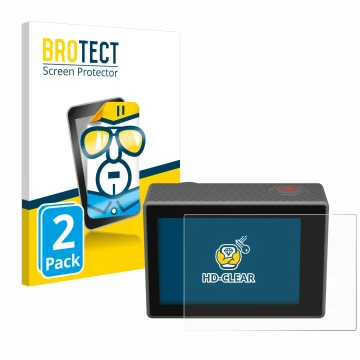 Face avant d’un emballage produit avec le logo de la marque BROTECT. À côté, l’appareil Akaso V50 Elite est représenté avec la