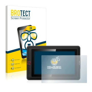 Face avant d’un emballage produit avec le logo de la marque BROTECT. À côté, l’appareil XP-Pen Artist 13.3 Pro est représenté 