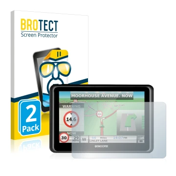 Face avant d’un emballage produit avec le logo de la marque BROTECT. À côté, l’appareil Snooper Truckmate S6900 est représenté