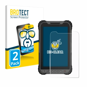 Face avant d’un emballage produit avec le logo de la marque BROTECT. À côté, l’appareil GeoMax Zenius 800 est représenté avec 
