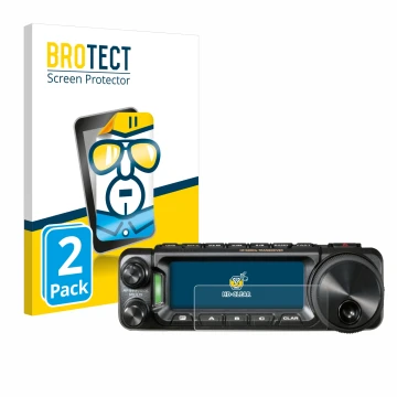 Face avant d’un emballage produit avec le logo de la marque BROTECT. À côté, l’appareil Yaesu FT-891 est représenté avec la pr