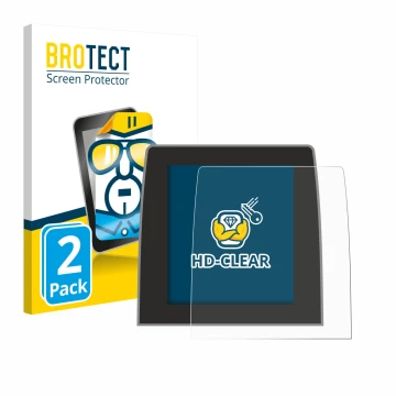 Face avant d’un emballage produit avec le logo de la marque BROTECT. À côté, l’appareil Renault Captur 2 2020 Easy Link 9.3